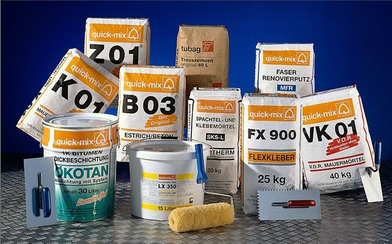 Строительные смеси, клеи, затирки